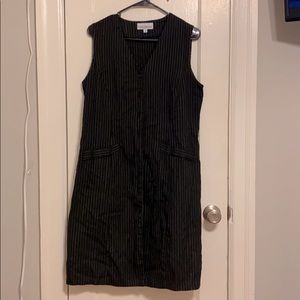 Pin sleeveless strip dress